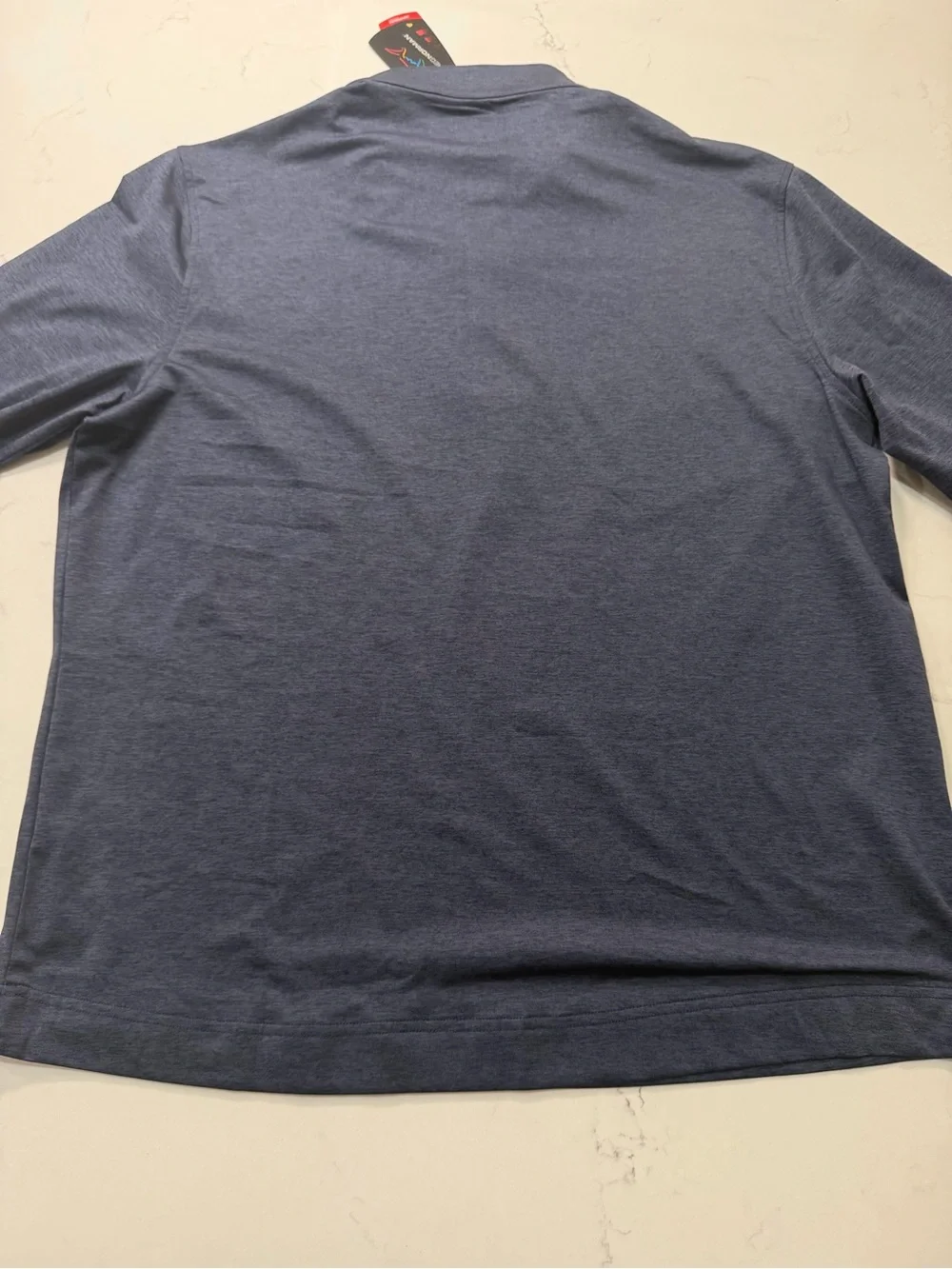 Greg Norman Men's 1/4 Zip Pullover Size L Heather Navy Blue Long Sleeve NWT